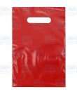 Пакет с вырубной ручкой 20х30 см ПВД красный (80мкм) 