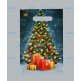 Новогодний пакет 20см*30см*30мкм, "Елочка с подарками"