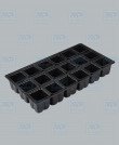Комплект: Кассета транспортировочная на 18 ячеек + 18 горшков (70ммх70ммх70мм)