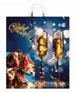Новогодний пакет 38см*42см*37мкм, ПНД, "Поющие фужеры NEW"