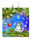 Новогодний пакет 38см*42см*37мкм, ПНД, "Снеговик в шаре"