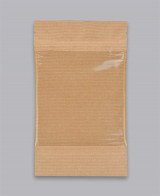 Пакет Дой-Пак 110*185(+30)мм, Крафт (бурый), с окном 100х100мм