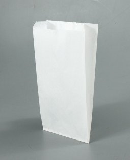 Крафт пакет белый с V-образным дном, 100*60*300 (Ш*Г*В)