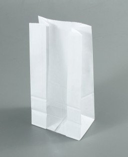 Крафт пакет белый с продольным окном, 120*80*250 (Ш*Г*В)