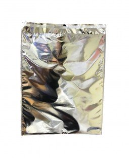 Термопакет с клейкой лентой 420*450(+50)мм, Металл, серебрянный (однослойный)