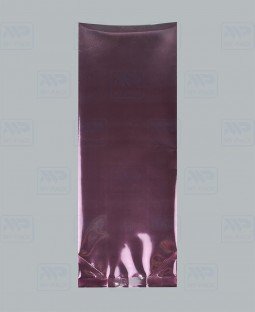 Пакет с центральным швом 120(+70)х350, Метал/БОПП/PE (бордовый)