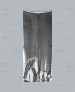 Пакет с центральным швом 95(+40)х250, Метал/БОПП/PE (серебрянный)