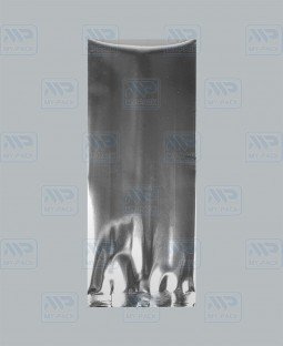 Пакет с центральным швом 60(+30)х180, Метал/БОПП/PE (серебрянный)