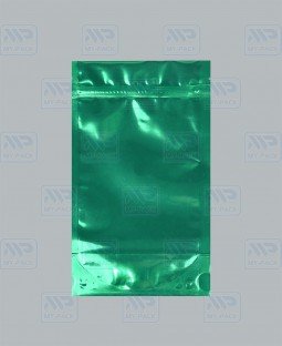 Пакет Дой-Пак 120*210(+40)мм, Металл/PET/БОПП (зеленый)