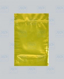 Пакет Дой-Пак 120*185(+35)мм, Металл/PET/БОПП (золото)