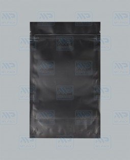 Пакет Дой-Пак 135*225(+40)мм, Металл/PET/БОПП (черный-матовый)