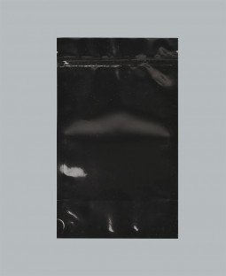 Пакет дой-пак Зип-Лок, металлизированный 135х225мм+40мм, черный, глянец