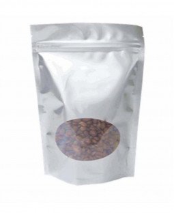 Пакет Дой-Пак 220*300(+55)мм, PET/PE (белый), с овальным окном