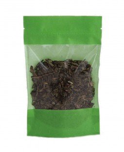 Пакет Дой-Пак 110*185(+30)мм, Крафт (зеленый), с окном 100мм