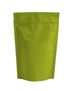 Пакет Дой-Пак 135*200(+40)мм, Металл/PET/БОПП (салатовый-матовый)