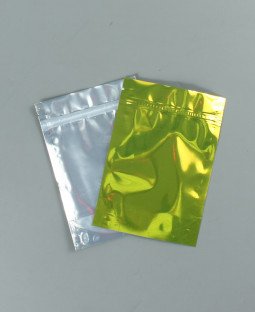 Пакет Дой-Пак 140*210(+40)мм, Металл/PET/БОПП (золото), с прозр. стенкой