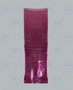 Пакет с центральным швом 80(+60)х270, Метал/БОПП/PE (бордовый)