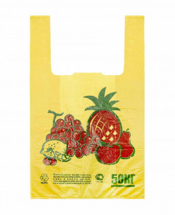 Пакет Майка 28х50см (+14) "Фрукты" (17мкм)