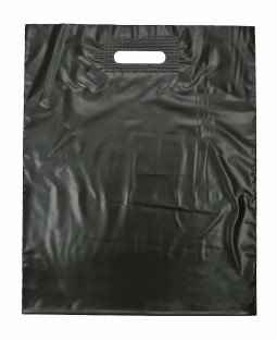 Пакет с Вырубной ручкой 50х60см, "Черный" (80мкм)