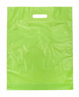Пакет с вырубной ручкой 20х30см, салатовый, (45мкм)
