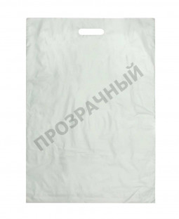 Пакет с Вырубной ручкой 30х40 см, прозрачный (50мкм) ПВД