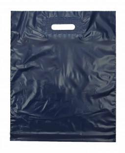 Пакет с Вырубной ручкой 40х50см, "Синий" (60мкм)