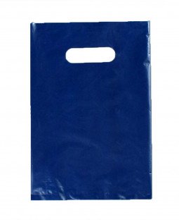 Пакет с Вырубной ручкой 20х30см, "Синий" (45мкм)