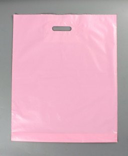 Пакет с Вырубной ручкой 40х50см, "Розовый" (60мкм)