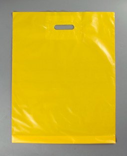 Пакет с Вырубной ручкой 40х50см, "Желтый" (60мкм)