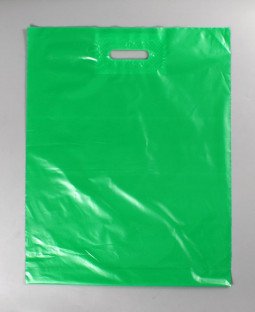 Пакет с Вырубной ручкой 40х50см, "Зеленый" (60мкм)