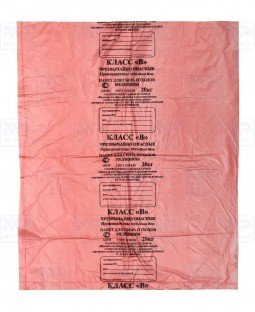 Медицинский пакет Класс В 60х100см, "Красный" (100л.)