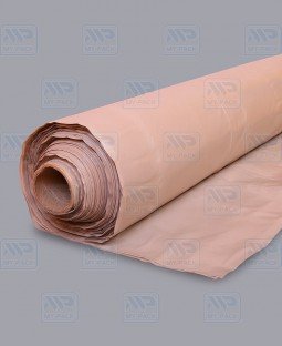 Полурукав полиэтиленовый ПВД 150см (150мкм), бежевый, вторичка