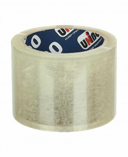 Скотч 72мм 43мкм, 66м, Unibob, прозрачный