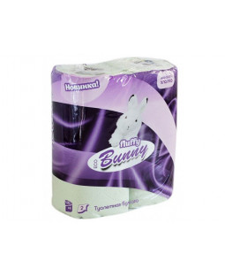 Туалетная бумага 2сл "Fluffy Bunny Eco" (уп.х 4шт)1/12 белая
