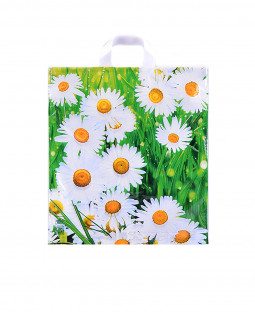 Подарочный пакет 40см*43,5см(+3)*35мкм, глянец, ПВД "Наташкины ромашки"
