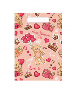 Подарочный пакет 20см*30см*30мкм, "Летящий медвежонок"