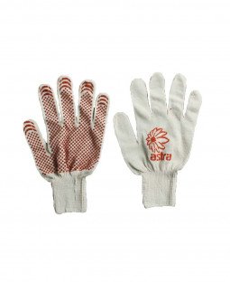 Перчатки вязанные х/б с ПВХ, "Astra", 13 класс