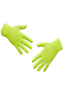 Перчатки из пленки полимерной нитриловые СТАНДАРТ, зеленые, L