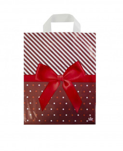 Подарочный пакет 28см*35см*55мкм, ПВД,  "Атласный бантик"