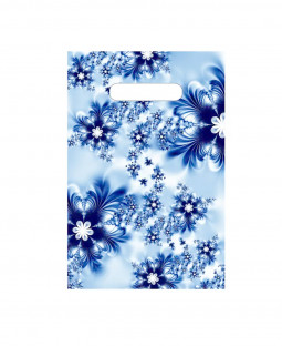 Подарочный пакет 20см*30см*30мкм, ПВД "Васильковый муар"