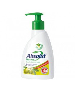 Мыло-крем жидкое "ABSOLUT" Nature с дозатором, Белый чай и масло оливы, 250г