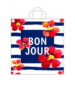 Подарочный пакет 42см*44см(+3)*70мкм, ПВД "Бонжур"