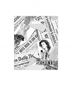 Подарочный пакет 38см*45см*60мкм, ПВД "Газетный микс"