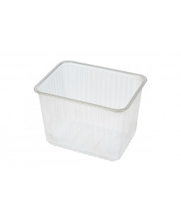 Контейнер пищевой 186х132х130мм, 2000мл, прозрачный (прямоугольный)