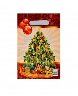 Новогодний пакет 20см*30см*30мкм, "Праздничная елочка"