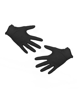 Перчатки из пленки полимерной нитриловые СТАНДАРТ,черные, M