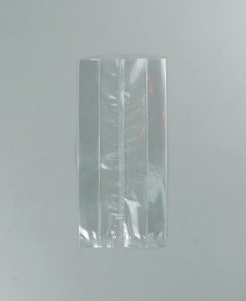Пакет с центральным швом 130(+60)*280мм (40мкм), БОПП (прозрачный)