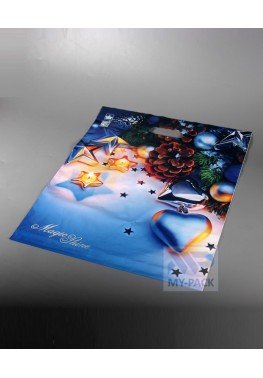 Подарочный пакет 38см*45см(+3)*60мкм, ламинат "Магический блеск"