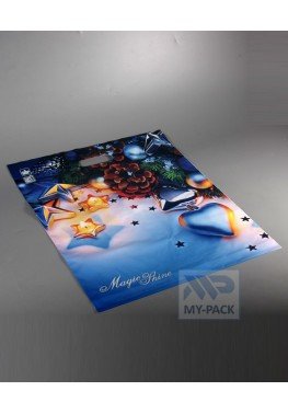 Подарочный пакет 38см*45см(+3)*60мкм, ламинат "Магический блеск"