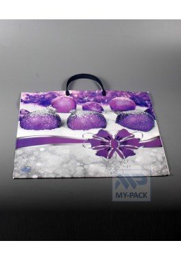 Новогодний пакет 37см*36см(+5)*100мкм, ПВД "Холодный блеск"